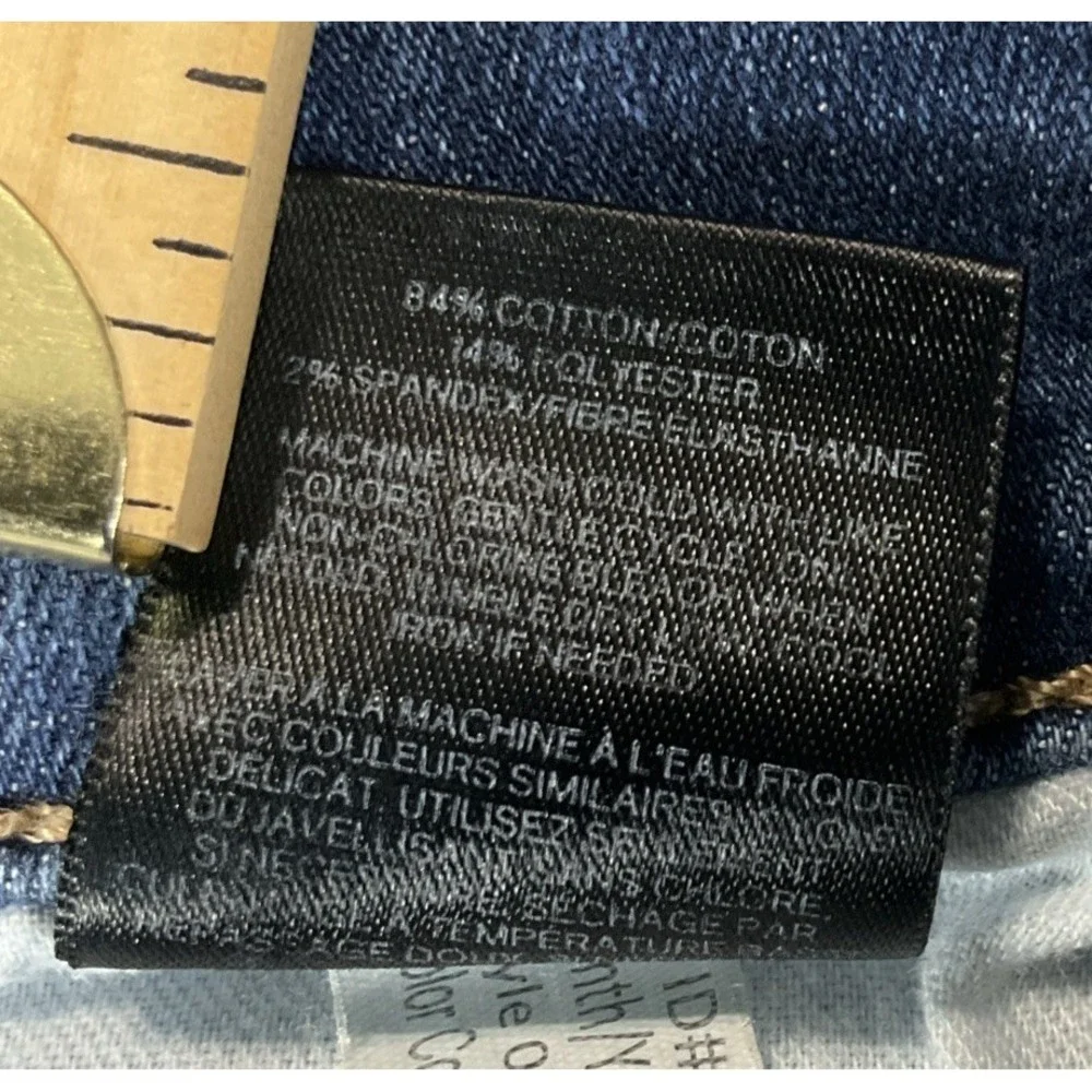 Express  Womens 12S  Blue Denim Jeans Cotton Stretch Distressed Mid Rise Legging